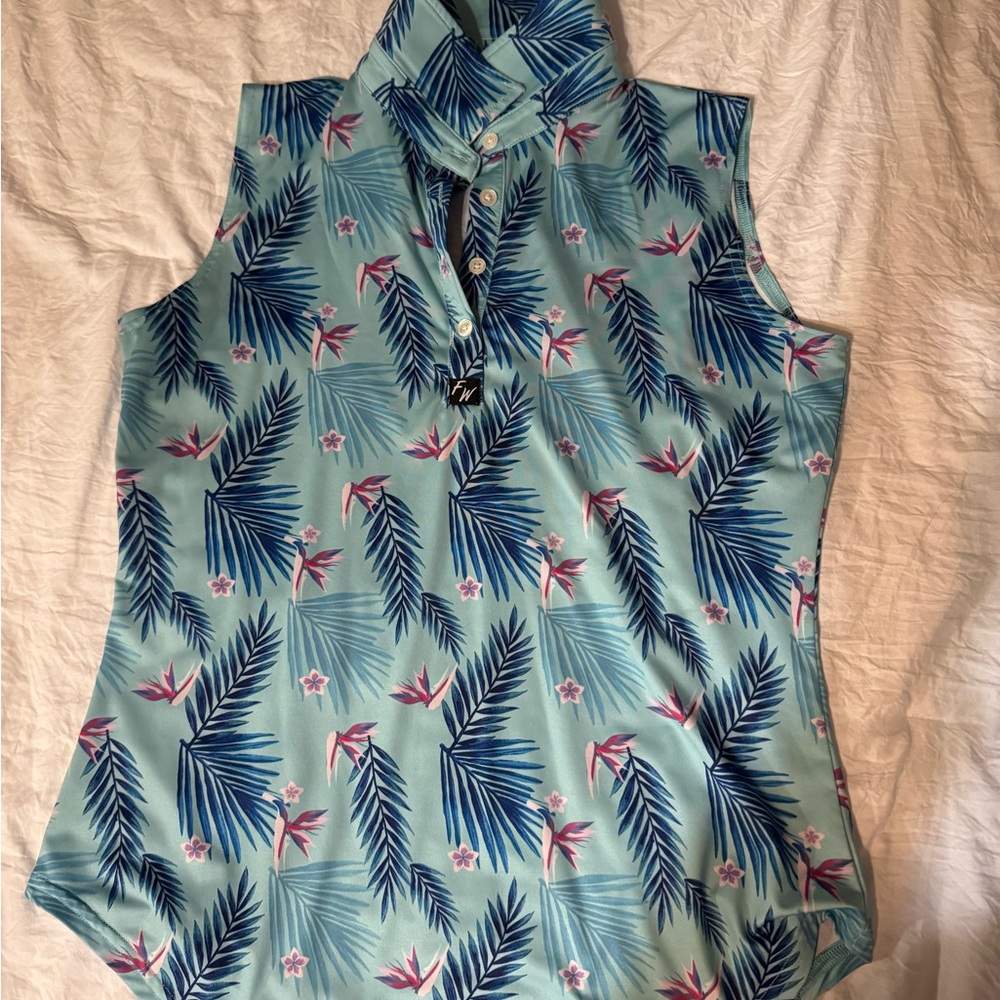 Tropical Sleeveless Women's Top